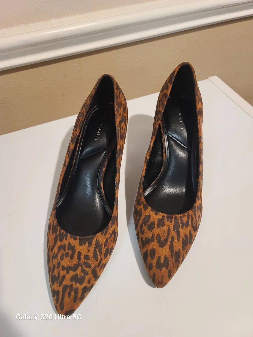 Kelly & Katie Leopard-Print Pointed Toe Pumps - Brown/Black
